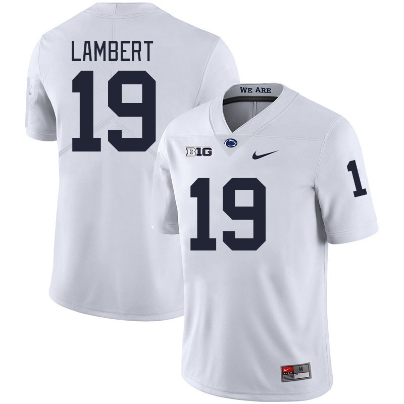 Men #19 Jack Lambert Penn State Nittany Lions College Football Jerseys Stitched-White